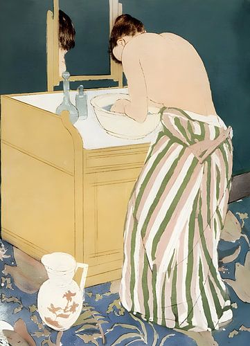 Woman Bathing Mary Cassatt 1890