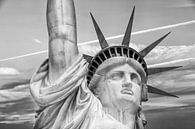 NEW YORK CITY Freiheitsstatue im Detail | Monochrom von Melanie Viola Miniaturansicht