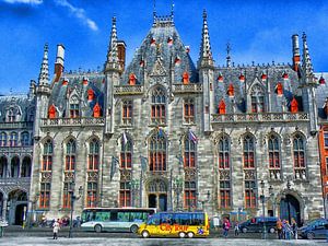 Historische stadhuis van Brugge Belgie van Jessica Berendsen