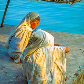 Deux femmes sur le Gange, Inde sur Jan Fritz