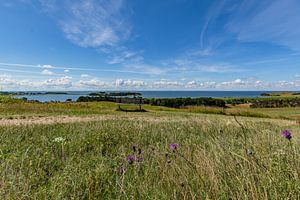 Groß Zicker, Blick zum Klein Zicker, den Zicker See und die Ostsee, Rügen