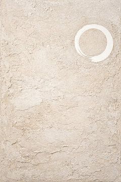 Japandi Wabi-Sabi Relief | Minimalist Zen Enso – Modern Beige Plaster Texture – 3D Tactile Wall Art by Avinigav