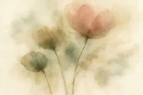 Luchtige botanische aquarel bloemen