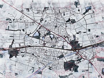 Kaart van Garbsen in de stijl 'White Winter' van Maporia