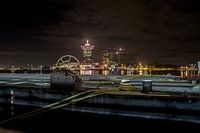 Night view over IJ lake on Amsterdam Lookout