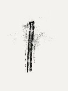 Lignes noires abstraites avec éclaboussures de peinture