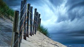 Onweersachtige sfeer aan de Noordzee van Herbert Böck