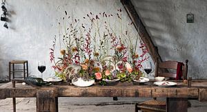 Tischdekoration in alter Scheune. von Marion Lemmen