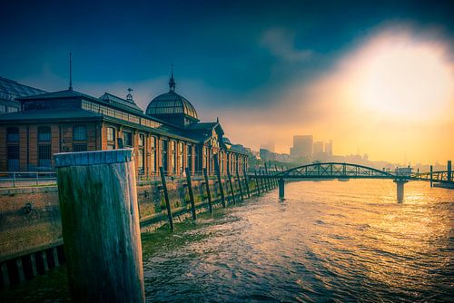 Duitsland, Hamburg, Elbe, Altona, vismarkt, veiling, visafslag, visafslagzaal