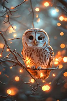 Magische Uil - Winterlicht in de Nacht