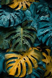 Tropical leaf diversity in colours by Poster Art Shop