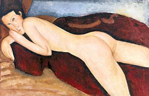 Liggend naakt vanaf de achterkant, Amedeo Modigliani, 1917 van Atelier Liesjes