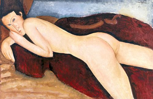 Liggend naakt vanaf de achterkant, Amedeo Modigliani, 1917