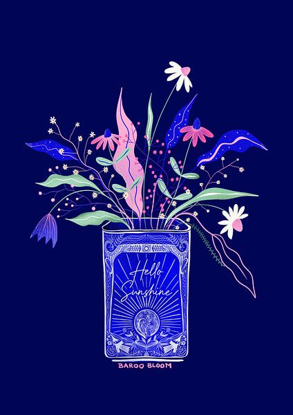 Blechdose Blume Illustration von Baroo Bloom