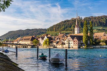 Historisch oud stadje Stein am Rhein in Zwitserland van Werner Dieterich