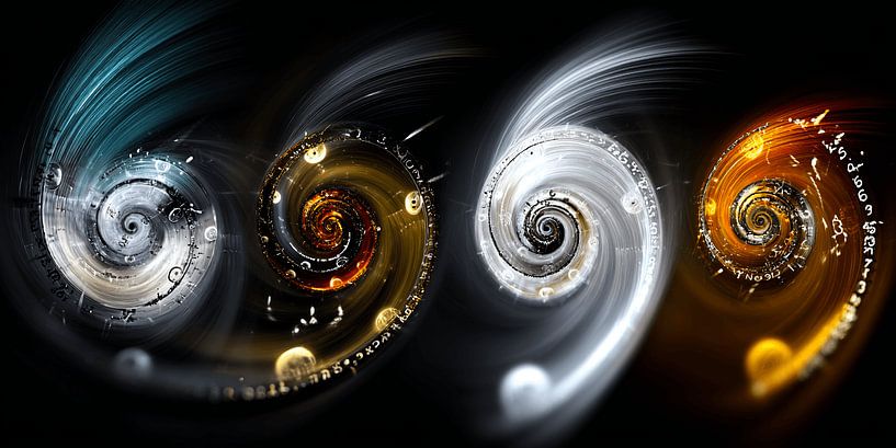 Zeitspiralen | abstrakte Wanddekoration von Karina Brouwer