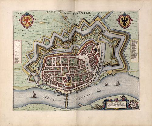 Deventer, Stadsplattegrond Joan Blaeu 1652