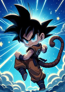 Son Goku de redder van werelden van Lucifer Art