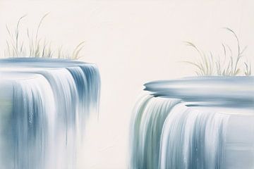 Abstracte waterval en planten van Art & Soul Creations