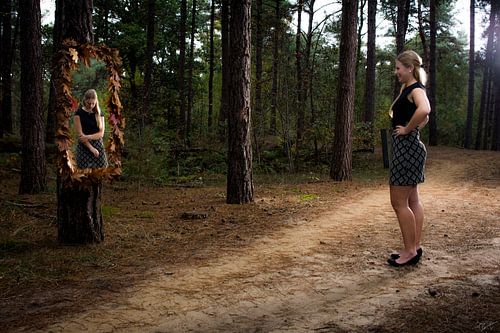 Bosspiegel Reflectie - Betoverd Woud Kunst