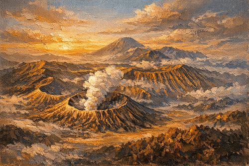 Morgendämmerung über dem Bromo
