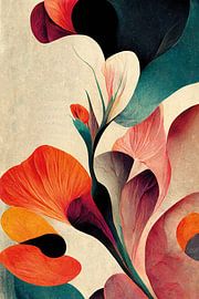 Stilvolles Blumendesign Kreative Abstraktion von Color Square