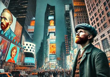 Vincent van Gogh tafereel in New York van Jaap Ros