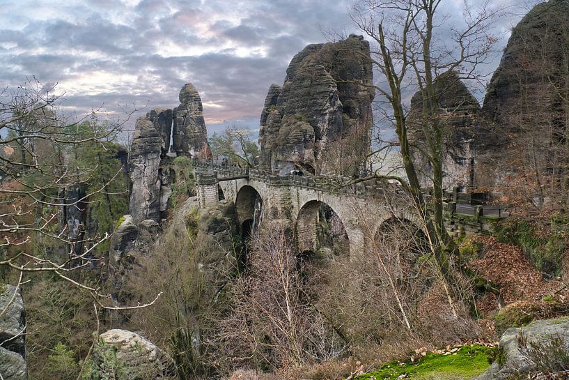Die Bastei im Elbsandsteingebirge von Martin Köbsch