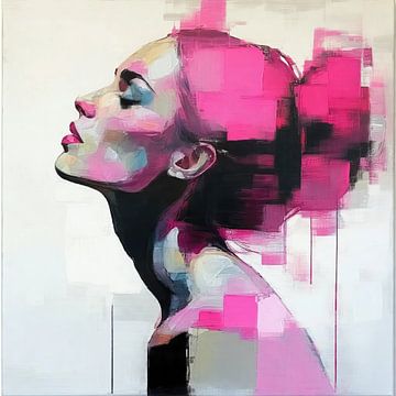 Roze Vrouw | Roze Reflectie van De Mooiste Kunst