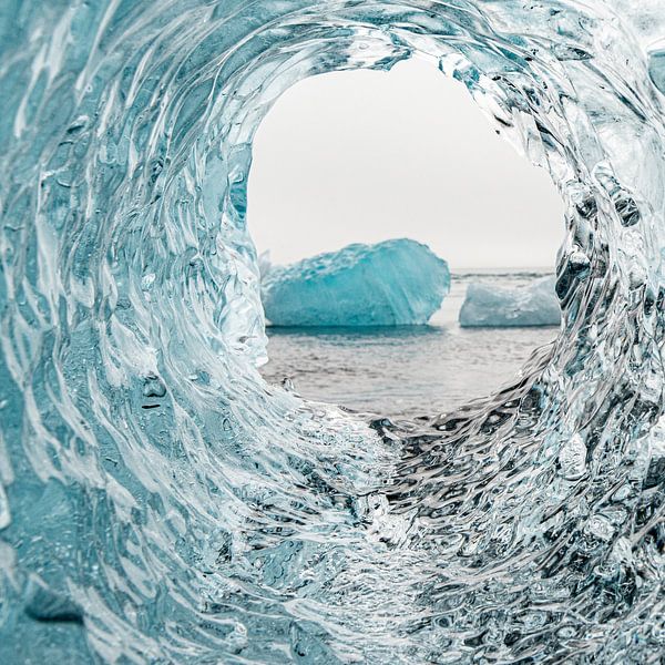 Eiskalte Aussicht am Diamond Beach von Ron van der Stappen