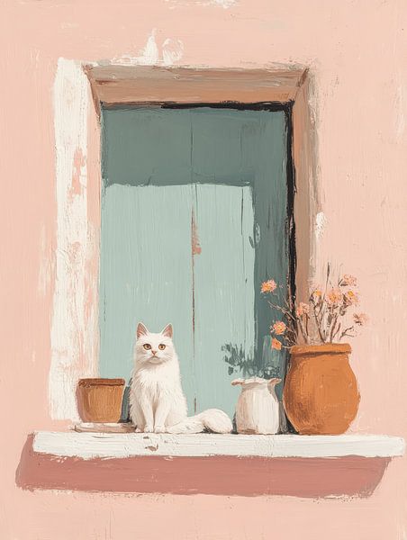 The cat on the windowsill by Studio Allee