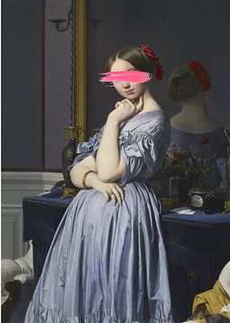 Woman in Blue Dress by David Potter