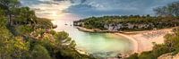 Island Mallorca with Cala Llombards bay at sunrise