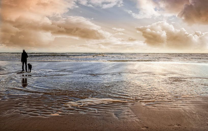 sunset on the beach par Vera Kämpfe