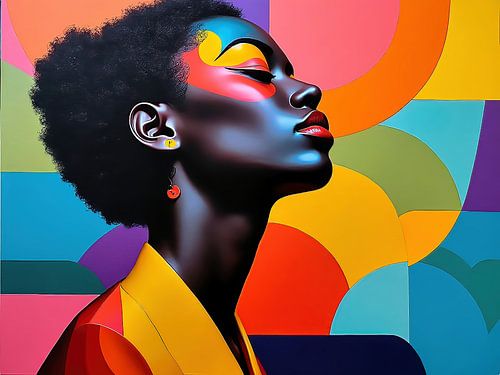 A colourful portrait of a woman-6