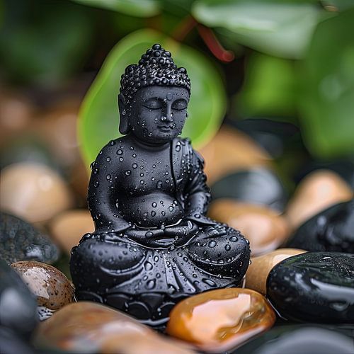 Boeddhabeeld in Zen-tuin