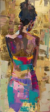 Colourful Female Portrait | Vivid Brushstroke Elegance by Art Whims