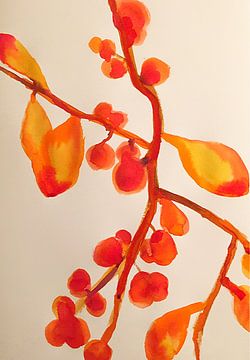 Winter Berry van Helia Tayebi Art