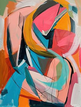 Vrouw Abstract van Blikvanger Schilderijen