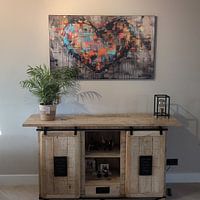 Photo de nos clients: Peinture abstraite du coeur | Surcharge émotionnelle des couleurs par Caprices d'Art, sur ArtFrame