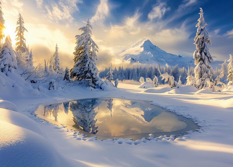 Ijskristallen in zonlicht van fernlichtsicht