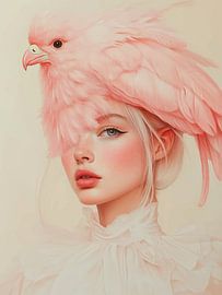 Poussin rose II sur Mirjam Duizendstra