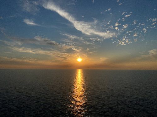 Sunset at sea!