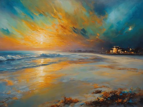 Der Strand bei Sonnenuntergang