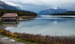 Maligne Lake im Jasper National Park, Alberta, Kanada.