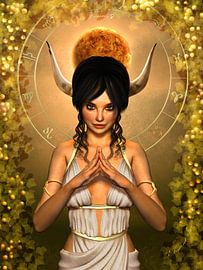 Stier Göttin Sternzeichen von Britta Glodde