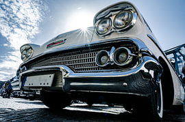 1958 Chevrolet Delray: A powerful front end seen from a low-angle view by Karsten Rahn