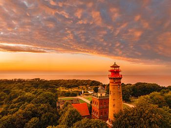 Leuchtturm am Kap Arkona bei Sonnenuntergang