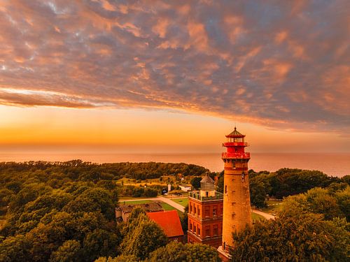 Lighthouse at Cape Arkona at sunset