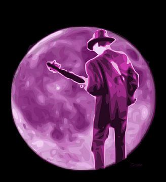 Full moon Guitar man by ! Grobie